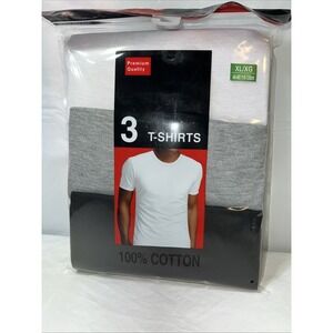 Marco Giovanni Three Extra Large Men's T-Shirts Black Grey White